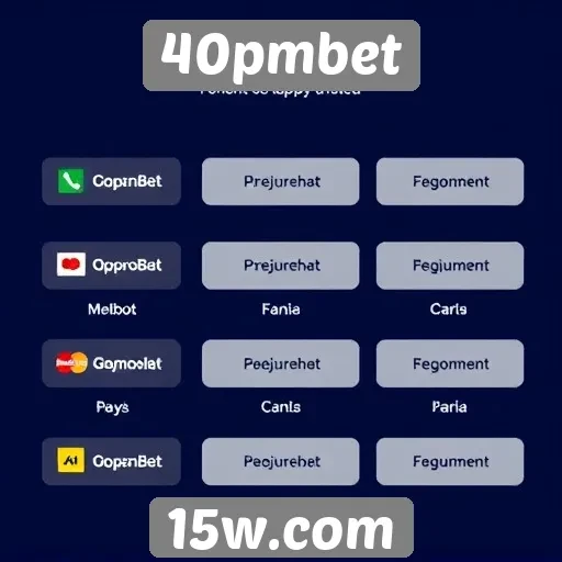 Métodos de pagamento disponíveis no 40pmbet